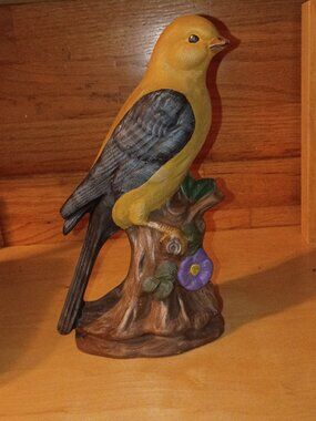 Vintage Hand Painted Porcelain Bird Figurine